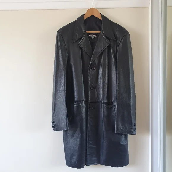 Genesis 100% Genuine Leather Jacket Mens Size L - Picture 1 of 9